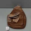 CLUCI Sling Bag for Women, Vegan Leather Fanny Pack Crossbody Bags for Women, Chest Bag With Guitar Strap (A-3 Brown)