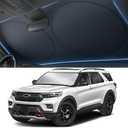 Autovir Foldable Windshield Sun Shade for Car – 240T Reflective UV and Heat Shield with Storage Bag | Keeps Interior Cool | Universal Fit for Sedans, SUVs, and Trucks – Medium (64" x 32")