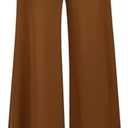 Arolina Women's Stretchy Wide Leg Palazzo Lounge Pants Casual Comfy High Waist Palazzo Pants, XXL, Brown 