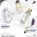 Avery Printable Round Labels with Sure Feed, 3/4" Diameter, Glossy Clear, 400 Customizable Labels (4222)