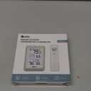 Indoor Outdoor Thermometer Wireless Weather Station, Temperature Humidity Monitor Battery Powered Inside Outside Thermometers with 330ft Range Remote Sensor and Backlight DisplayMetal Black