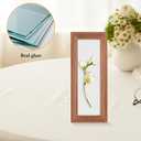 4 Pack Photo Booth Frames 2x7 Wooden Photo Strip Picture Frame Film Picture Holder with Stand and Clear Glass for Wall or Tabletop Display, Rustic Brown