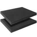 Black Polyurethane Foam Inserts for Cases, 2 Pcs 16 x 12 x 1.5 Inch, Cuttable Packing Padding for Tool Box, Camera, Crafts and Storage
