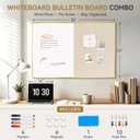 Whiteboard Bulletin Board Combo, 36"x24" Dry Erase Linen Cork Board