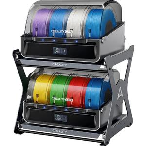 Creality Official CFS Workstand, CFS Stand Space-Saving Dual-Layer Pull-Out Shelves, 15kg Capacity per Layer with Metal Damping Slides, Anodized Aluminum Bracket for Holds 3D Printers/Filament Dryer/CFS-C/CFS Storage