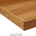 30 x 24 Inches Extra Large Rectangle Teak Wood Ottoman Tray with Handles, Serve Tea, Coffee Classic 2.5 Feet Wooden Decorative Serving Tray