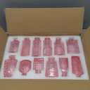 RUCKAE 12 Pack Glass Bud Vases Mini Flower Vase Small Vintage Vases for Centerpiece Table Wedding Decorations Home Decor Party (Pink)