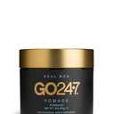GO247 Pomade - Medium Hold, High Shine Pomade for Men - Water-Activated Formula for Easy Restyling - Controls Frizz & Flyaways - Ideal for Sleek, Polished Looks, 2 Oz, Period After Opening: 12 Months 
