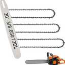 20" Chainsaw Bar and Chain Combo, 3/8" .050" 72DL for Husqvarna 455 Rancher
