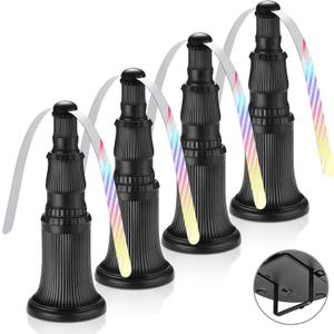 Fly Fans for Tables, Fly Fan Outdoor Indoor Keep Flies Away, Table Top Spinner with Holographic Blades, Flies Deterrent for Picnic, Restaurant, Party, Home, BBQ (4 Pack) (Classic)