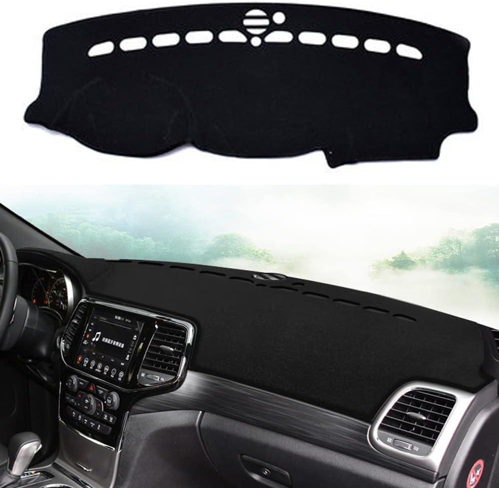 Dashboard Cover Dash Cover Mat Pad Carpet Custom for Jeep Grand Cherokee 2011-2021 Accessories(NOT for Jeep Cherokee & Grand Cherokee L) Anti-Skid Center Console Protector Cover Mat(Black Edge)