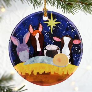 Christian Gifts: Nativity Scene Christmas Ornaments | Christian & Religious Holiday Decor (Christmas Tree Ornaments), Holy Family Ornament, Religious Gift, Baptism Gift & Unique Faith Festival Gifts