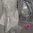 Handheld Shower Head with On Off Switch 8-Mode High Pressure Showerhead with 79 Inches Extra-long Stainless Steel Hose and Bracket PLUS Extra Low-Reach Adhesive Wall Mount for Kids,Silver