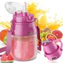 Portable Blender, Prasky Personal Blenders for Shakes and Smoothies with 31oz Cup, Lid and Shoulder Strap, Type-C USB Rechargeable, Personal Size Blenders BPA-free for Travel/Kitchen(Rose Red)