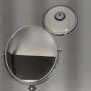 YEAKE Vintage Table Mirror with Stand 8-inch Double Sided Swivel 1X/3X Magnification Desk Mirror with Silver Style 13 Inch Height Standing Tabletop Makeup Vanity Mirror(Oval)