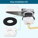 Universal Front Mount Metal Toilet Handle Replacement Kit Compatible with American Standard/Mansfield/Gerber/TOTO/Kohler Toilet, Toilet Tank Flusher Lever with Flapper Chain, Chrome