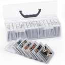 Trading Card Storage Box,With 18 independent Baseball Card Box, Portable the transparent card box can perfectly display your cards, card game storage, for Collectible GamingBoxes Holds 900+C