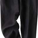 Tanming Linen Pants for Women Summer Casual High Waisted Drawstring White Beach Pant, Size: X-Large