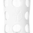 Lifefactory 16-Ounce BPA-Free Glass Water Bottle with Classic Cap and Protective Silicone Sleeve, Optic White