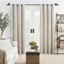 Curtain Rods No Drilling for Windows 48 to 84 Inch, 5/8 Inch Telescoping Adjustable Black Curtain Rod with Adhesive Holders, Renter Friendly for Bedroom Kitchen Apartment(36"-94")