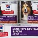 Hill's Science Diet Adult 1-6 Sensitive Stomach & Sensitive Skin Wet Dog Food, Tender Turkey & Rice Stew in Gravy, 12.5 oz. Cans, 12-Pack