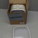 Nuogo 4 Pcs Silicone Fruit Storage Box Anti-oxidation Avocado Saver Storage Tomato Pod Vegetable Saver Reusable for Fridge Garlic Lemons Potatoes (White,7.9 x 7.9 x 1.4 Inches)