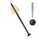 #10 x3-1/2 Deck Screws, 5LB Star Drive Wood Screws, 269Pcs Rust Resistant Timber Screws for Timber/Log/Landscaping Wood, T25 Star Bit Included, Black