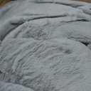 BEDELITE Faux Fur Fleece King Comforter Set - Fluffy & Warm Grey Comforter King SizeUltra Soft and Cozy Winter Bedding Set,Fuzzy Thick Bed Set,1 Comforter and 2 Pillowcases