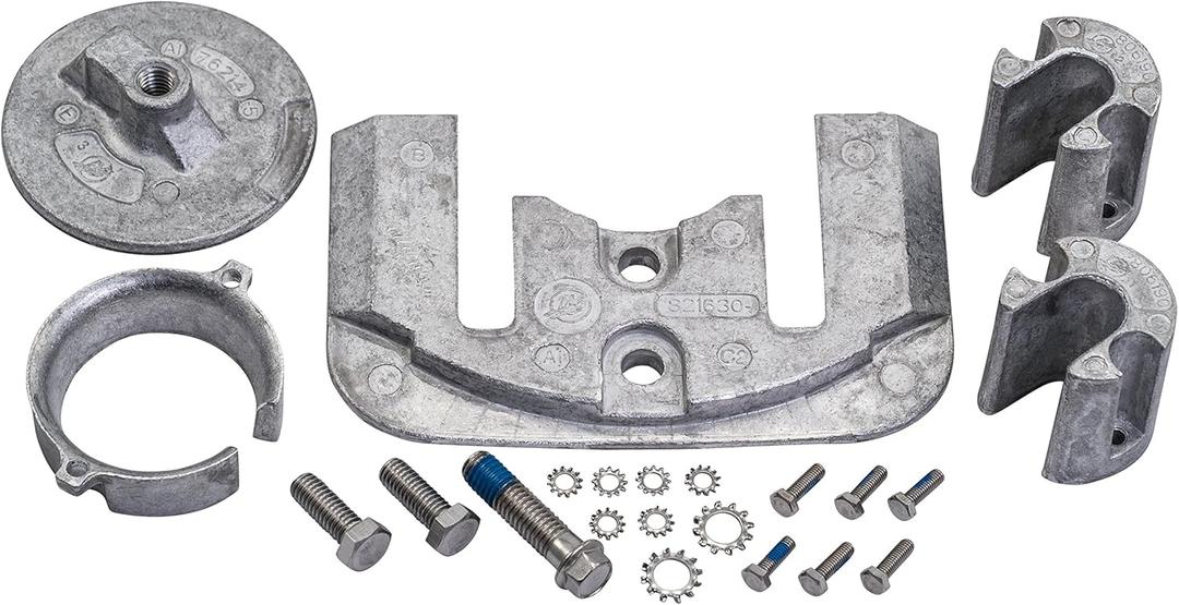 Quicksilver 888758Q02 Aluminum Anode Kit for MerCruiser Bravo One Stern Drives - 1988 and Newer