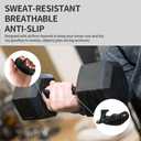 Rubber Gym Grips  Fingerless Workout Hand Grips for Men & Women, Large Size Anti-Slip Grip Pads for Weight Lifting, Crosstraining, Bodybuilding, Deadlifts, Palm Protection for Strength Training (Black)