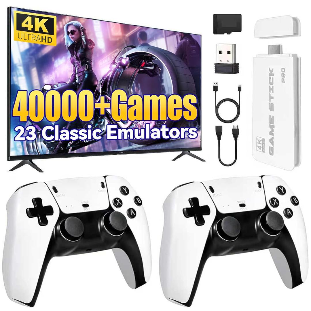 Upgraded Retro Gaming Console, 4K HDMI Video Game Consoles with 40,000+ Games & 23 Emulators, Plug and Play Video Gaming Stick (128G)