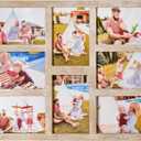 4x6 Collage Picture Frame Family Photos Display - 8 Openings Collage Picture Frame for Wall for Tabletop Stand Brown Farmhouse Picture Frames Set for Home Decor Family Gifts