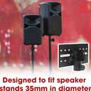 2pcs Speaker Pole Mount Adapter, 35mm All Metal Tripod Stand for D-G DJ PA Speaker, Stage & Event Setup, Universal Heavy-Duty Bracket Top Cap Trip Stands, Hold Up to 110lbs, Adjustable & Rotatable