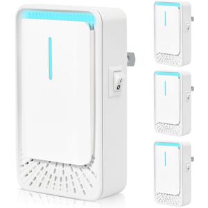 Plug In Air Ionizers - 3 Pack Negative Ion Technology Air Purifier, Quiet Mini Air Freshener for Home, Bedroom, Office, Basement - Portable Air Purifiers for Odor, Dust, Smoke, Pets Smell, White (3PCS)