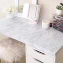 Abyssaly Marble Contact Paper for Countertops, White Grey Faux Marble Wallpaper Peel and Stick, Self Adhesive Removable Counter Top Peel and Stick Waterproof for Cabinets and Backsplash 15.7" X 118"