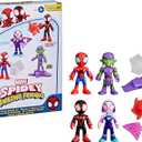 Marvel Spidey and His Amazing Friends Web-Slinging Adventure Set, 3-Inch-Scale (7.6 cm) Action Figure Set, Spider-Man Toys for Kids Ages 3+ (Amazon Exclusive)
