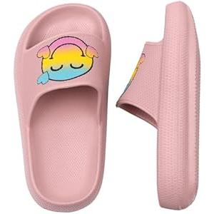 QZCEO Girls Slippers Shower Flip Flops Summer Beach Kids Slippers Pool Bathroom Non-Slip Sandals EU29-37
 32