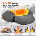 3-in-1 Neck Massager Pillow with Heating & Cervical Traction, Ergonomic Cervical Pillow for Neck Back Shoulder Pain Relief, Rechargeable Neck Pillow