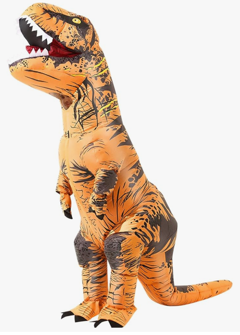 Halloween Inflatable Dinosaur Costume Adult Fancy Dinosaur Suit Blow up Trex Costume Full Body Dino Costume For Halloween Cosplay Party(brown) Halloween Inflatable Dinosaur Costume Adult Fancy Dinosaur Suit Blow up Trex Costume Full Body Dino Costume For Halloween Cosplay Party(brown)