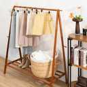 StorageWorks Pants Hangers with Clips, Wooden Clothes Hanger for Skirts, Jeans, Shorts, 10 Pack White Pant Hangers