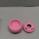 Interactive Dog Frozen Treat Toys, Dog Puzzle Enrichment Ball to Keep Them Busy, Slow Food Training, Durable Rubber Chew Dispensing Toy, Freezable Fillable Ball, for Small Medium Large Dogs (Pink)