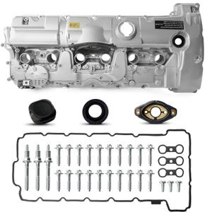 BELKEBIR N52 Engine Valve Cover Compatible with 2006-2013 BMW 125i 128i 130i 323i 328i xDrive 328xi 525i 528i xDrive 528xi 530i X3 X5 Z4, E60 E70 E82 E83 E84 E89 E90 E92 3.0L/2.5L Replace 11127552281