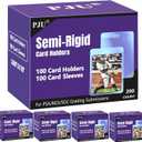 500ct Semi Rigid Card Holders & 500ct Card Sleeves for PSA, SGC, BGS, CSG Graded Card Submissions, Semi Rigid Baseball Cards Sleeves Protectors, PSA Graded Trading Cards Sleeve