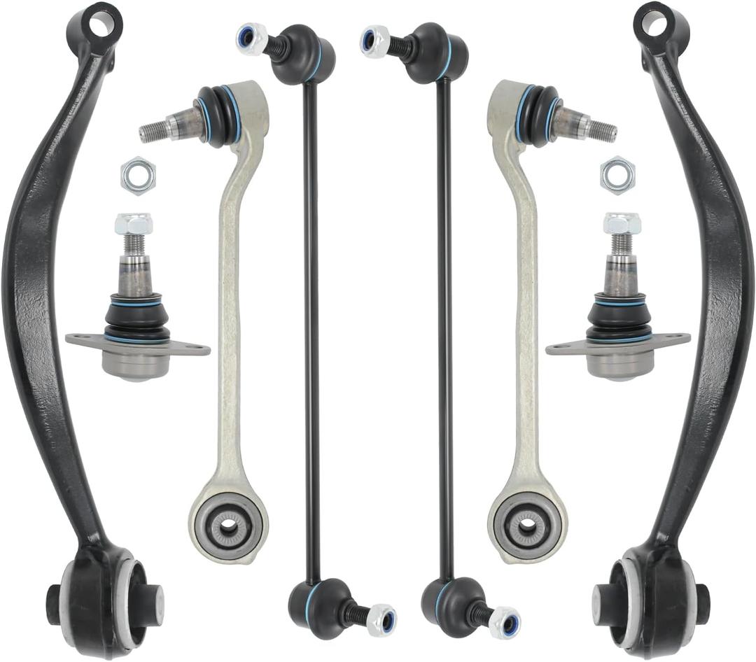 Front Suspension Control Arm Kit Compatible with BMW 2011-2017 X3,2015-2018 X4 F25 F26 Lower Control Arm Rearward & Forward, Ball Joints Front Sway Bar Links, Tie Rod End Assembly