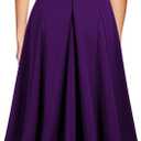 WOOSEA Womens Sleeveless Halter Neck Bodycon A-Line Cocktail Party Pockets Swing Dresses (Purple)
