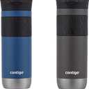 Contigo Byron Vacuum-Insulated Stainless Steel Travel Mug with Leak-Proof Lid, Reusable Coffee Cup or Water Bottle, BPA-Free, 20oz 2-Pack in Sake & Blue Corn Perfect for Hot and Cold Beverages