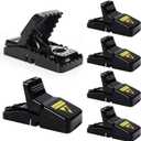 6 Pack Mouse Traps Indoor for Home,Mice Traps for House,Reusable Mouse Trap That Work,Small Mice Catchers for Home Indoor, Quick Set Mousetraps Effective