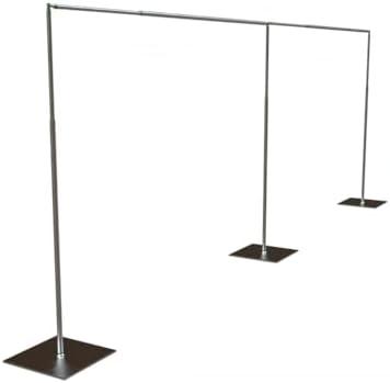 Backdrop Stand Kit Adjustable Heavy Duty Portable 10FT X 20FT Pipe and Drape Quick Set Up for Wedding&Party&Event&Photography&Show&Display (No Drape) ，But Not for Flower Walls/TVs/Heavy Items