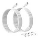 SinLoon T5 T8 LED Cable 6.6FT LED 3Pin Integrated Tube Male to Female Adapter Extension Cord for Integrated Fluorescent Tube Light Bulb Lamp Holder (2 Pack/2M)