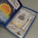 Sensory 360 Round U-Shaped Astronaut Design Mouthguard Electric Toothbrush for Kids Ages 2-7 - Automatic Memory Function - 5 Modes Toothbrush with Multiple Heads  Kids Travel Essentials (White)